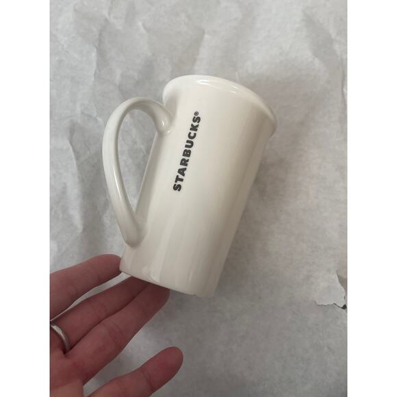 Starbucks 2015 Latte Mug Graffiti White & Gold 16 oz Ceramic Cup - Picture 4 of 8